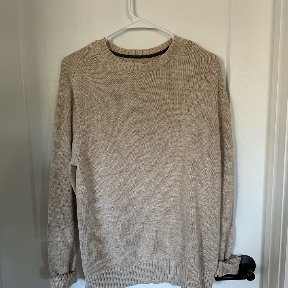 St. John's Bay 100% Cotton Beige Crewneck Sweater